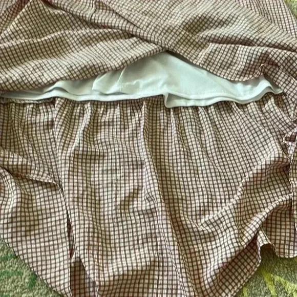 London times checked tie waist tiered lined sundress 12 - Picture 4 of 7